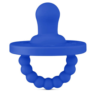 Cutie PAT Flat (0m+) Pacifier + Teether: Sage Clear - Lindsey Paige