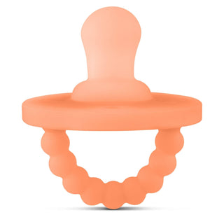 Cutie PAT Flat (0m+) Pacifier + Teether: Sage Clear - Lindsey Paige