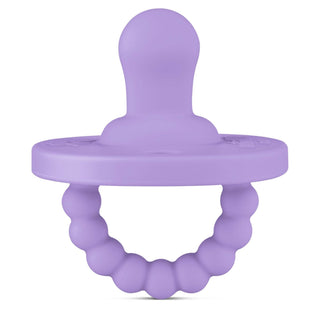 Cutie PAT Flat (0m+) Pacifier + Teether: Sage Clear - Lindsey Paige