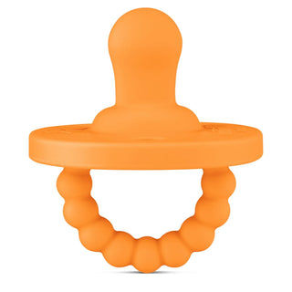 Cutie PAT Flat (0m+) Pacifier + Teether: Sage Clear - Lindsey Paige