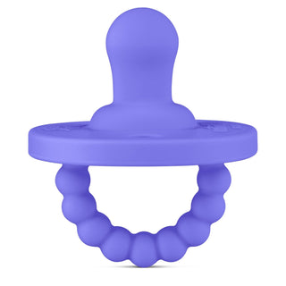 Cutie PAT Flat (0m+) Pacifier + Teether: Sage Clear - Lindsey Paige