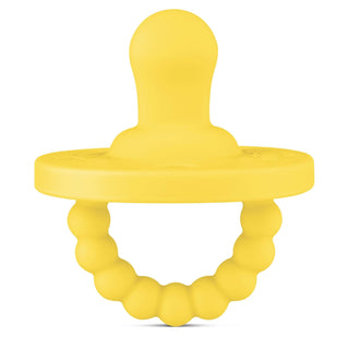 Cutie PAT Flat (0m+) Pacifier + Teether: Sage Clear - Lindsey Paige