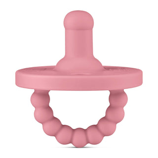 Cutie PAT Round (0 - 24m) Pacifier + Teether: Clear - Lindsey Paige