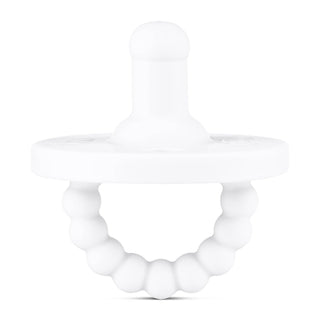 Cutie PAT Round (0 - 24m) Pacifier + Teether: Clear - Lindsey Paige