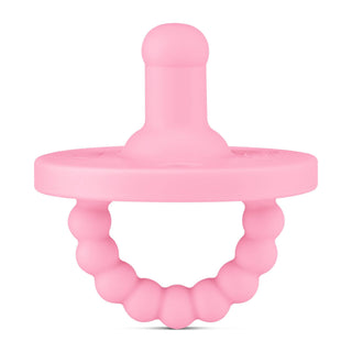 Cutie PAT Round (0 - 24m) Pacifier + Teether: Mauve - Lindsey Paige