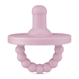 Cutie PAT Round (0 - 24m) Pacifier + Teether: Rubber Clear - Lindsey Paige