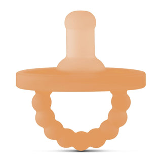 Cutie PAT Round (0 - 24m) Pacifier + Teether: Rubber Clear - Lindsey Paige