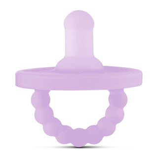 Cutie PAT Round (0 - 24m) Pacifier + Teether Sets: Orchid Clear - Lindsey Paige