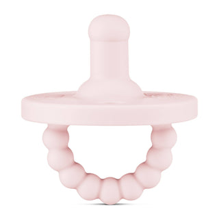 Cutie PAT Round (0 - 24m) Pacifier + Teether: White - Lindsey Paige
