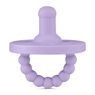 Cutie PAT Round (0-24m) Pacifier + Teether: White