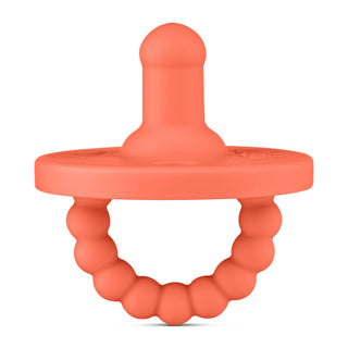 Cutie PAT Round (0-24m) Pacifier + Teether Sets: Blue Clear
