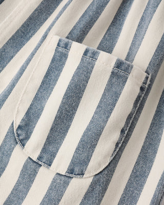 Dani Striped Cotton Romper - Navy & Natural - Lindsey Paige