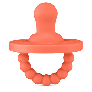 Cutie PAT Flat (0m+) Pacifier + Teether: Sage Clear