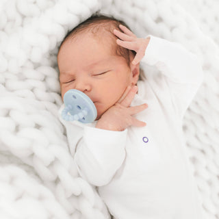Cutie PAT Bulb (0-6m) Pacifier + Teether: Blue Clear