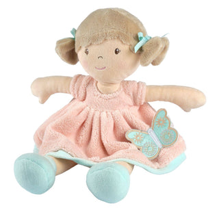 Pia Light Brown Hair with Peach & Blue Dress - Lindsey Paige