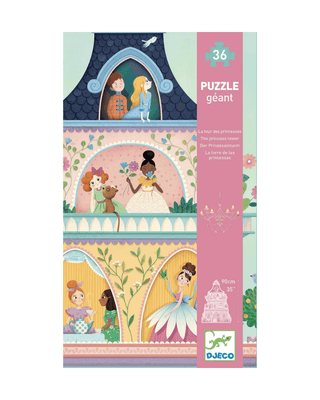 Djeco Giant Floor Puzzle 36 Piece: The Princess Tower - Lindsey Paige