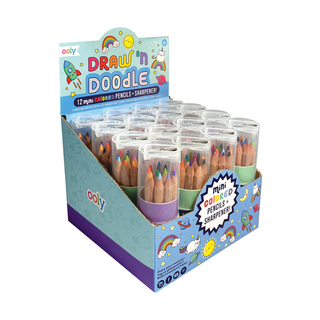 Draw 'n' Doodle Mini Colored Pencils + Sharpener - Lindsey Paige