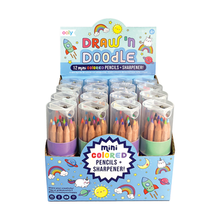 Draw 'n' Doodle Mini Colored Pencils + Sharpener - Lindsey Paige