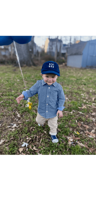Dusty Blue Big Bro Hat: Child (5Y - 10Y) - Lindsey Paige