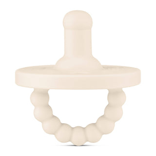 Cutie PAT Round (0-24m) Pacifier + Teether: White