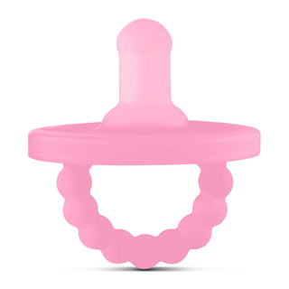 Cutie PAT Round (0-24m) Pacifier + Teether Sets: Blue Clear
