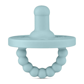 Cutie PAT Round (0-24m) Pacifier + Teether: White
