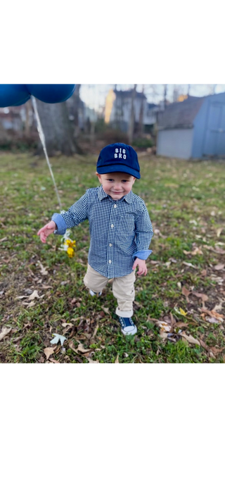 Dusty Blue Big Bro Hat: Child (5Y-10Y) - Lindsey Paige