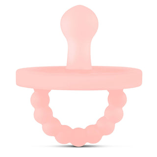 Cutie PAT Bulb (0-6m) Pacifier + Teether: Pink Clear - Lindsey Paige