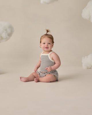 Evie Tank + Shortie Set Ocean Stripe - Lindsey Paige