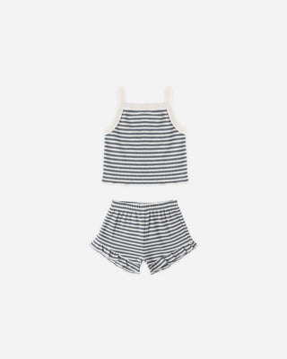 Evie Tank + Shortie Set Ocean Stripe - Lindsey Paige