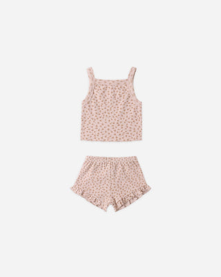 Evie Tank + Shortie Set Posy Floral Blush - Lindsey Paige