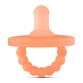 Cutie PAT Round (0-24m) Pacifier + Teether Sets: Blue Clear