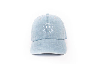 Denim Smiley Face Hat: Child (5Y-10Y) - Lindsey Paige