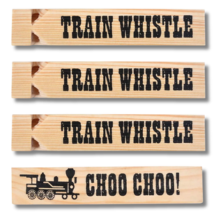 Wooden Train Whistle Fidget Kids Toy