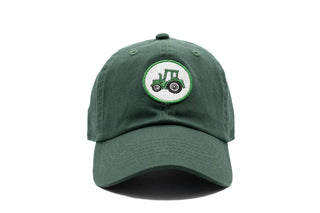 Hunter Green Tractor Hat: Toddler (1Y-4Y)