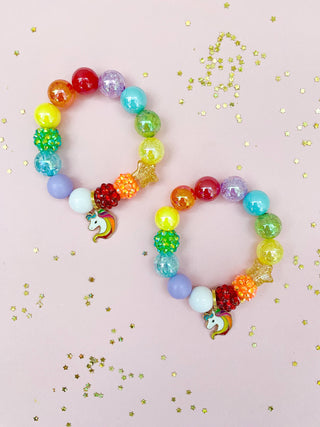 Unicorn Rainbow Charm Bracelet: Child 6” - Lindsey Paige