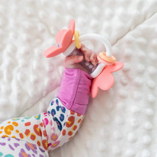 Flower Teether Rattle Toy: Flower - Lindsey Paige