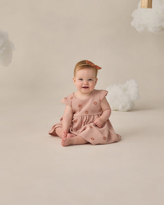 Flutter Sleeve Dress Pink Daisy - Lindsey Paige