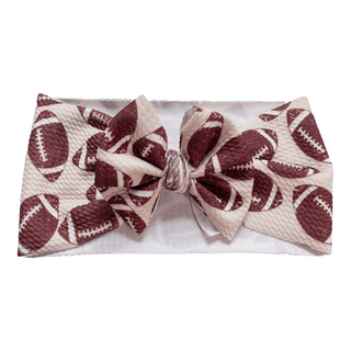 Football Baby Headwrap Bow - Lindsey Paige