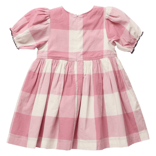 Girls Harmione Dress – Pink Checks - Lindsey Paige