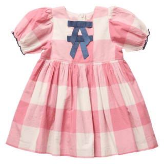 Girls Harmione Dress – Pink Checks - Lindsey Paige