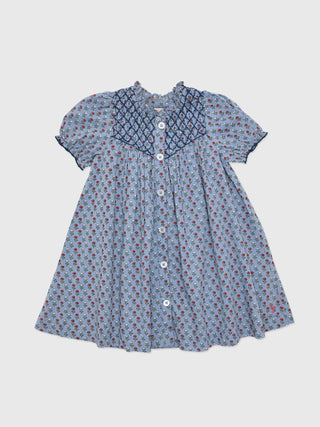 Girls Lucia Dress - Light Blue Carnation - Lindsey Paige