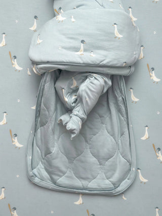 Gunamuna Bamboo Swaddle Sleep Sack - Baseball Goose - Lindsey Paige