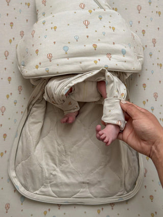 Gunamuna Bamboo Swaddle Sleep Sack - Up Up Away - Lindsey Paige