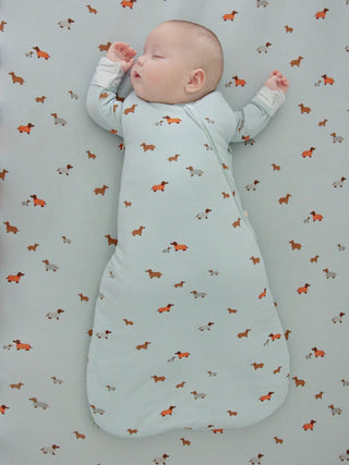 Gunamuna Bamboo Swaddle Sleep Sack - Woof - Lindsey Paige