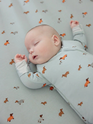 Gunamuna Bamboo Swaddle Sleep Sack - Woof - Lindsey Paige