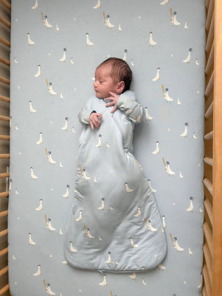 Gunamuna Ultra-Soft Bamboo Crib Sheet – Home Run Baseball Print | Fitted - Lindsey Paige