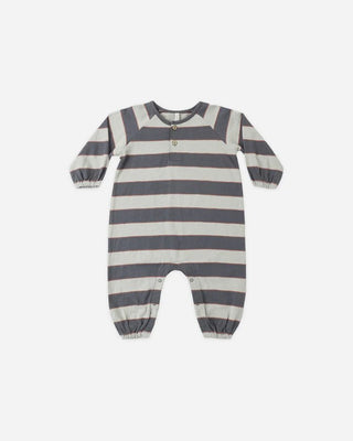 Henley Jumpsuit Sage Stripe - Lindsey Paige