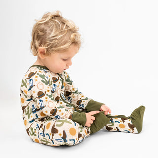 Howdy Western Bamboo Convertible Baby Pajamas - Lindsey Paige