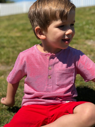 HUGO Red Twill Boys Shorts - Lindsey Paige
